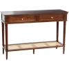 imageCreative CoOp Maxwelton Solid Wood Console Table with 2 Drawers and Woven Cane Storage Shelf Black and NaturalWalnut