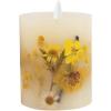 imageCreative CoOp Pillar Daisy Inlay and Timer Multicolor LED Candle Yellow