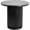 imageCreative CoOp Round Mango Wood Pedestal Side Table with Ribbed Base Stained BlackBlack