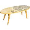imageCreative CoOp Sea Waves Surfboard Oval Coffee Table MulticolorWaves