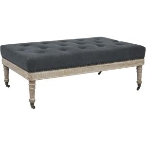 imageCreative CoOp Antoinette Upholstered Coffee Table Grey Ottoman