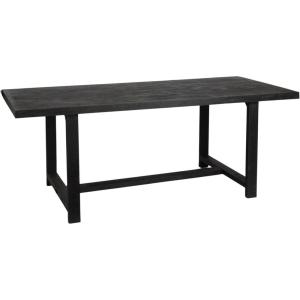 imageCreative CoOp Elegant Acacia Trestle Round End Table BlackBlack