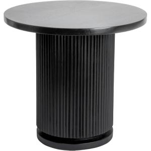 imageCreative CoOp Round Mango Wood Pedestal Side Table with Ribbed Base Stained BlackBlack