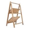 imageCreative CoOp 2Tier Wood Folding Stand and Storage Natural