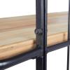 imageCreative CoOp 5 Tier Wood Shelves with Metal Frame ampamp Caster Wheels