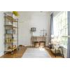 imageCreative CoOp 5 Tier Wood Shelves with Metal Frame ampamp Caster Wheels