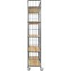 imageCreative CoOp 5 Tier Wood Shelves with Metal Frame ampamp Caster Wheels