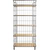 imageCreative CoOp 5 Tier Wood Shelves with Metal Frame ampamp Caster Wheels