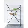 imageCreative CoOp 5Tier 66quot H TrayStyle Enameled Metal Shelving Unit with Locking Caster Wheels