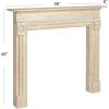 imageCreative CoOp Antique French Vintage Wooden Fireplace Mantel