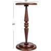 imageCreative CoOp Bishop Pedestal Cocktail Side Table Dark ChestnutDark Chestnut