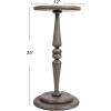 imageCreative CoOp Bishop Pedestal Cocktail Side Table Dark ChestnutDove Grey