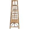 imageCreative CoOp Boho Handwoven Cane Clothing Rack Natural Standing Shelf