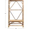 imageCreative CoOp Boho Handwoven Cane Clothing Rack Natural Standing Shelf