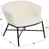 imageCreative CoOp Bowery Boucle Upholstered Armchair White Accent Chair