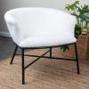 imageCreative CoOp Bowery Boucle Upholstered Armchair White Accent Chair