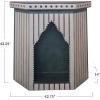 imageCreative CoOp Decorative Wood Painted Fireplace Mantel Multicolor