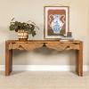 imageCreative CoOp Hand Carved Reclaimed Wood Narrow Entryway Natural Console Table