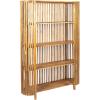 imageCreative CoOp Mango Wood Slatted 4 Shelves Bookcase NaturalNatural