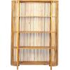 imageCreative CoOp Mango Wood Slatted 4 Shelves Bookcase NaturalNatural