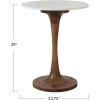 imageCreative CoOp Mango Wood and Marble Tulip Table Natural