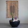 imageCreative CoOp Modern Combed Wood Black Coffee Table