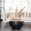 imageCreative CoOp Modern Combed Wood Black Coffee Table