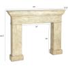 imageCreative CoOp Monolith Decorative Fireplace Mantel AntiqueAntique Cream