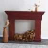 imageCreative CoOp Monolith Decorative Fireplace Mantel AntiqueDark Walnut Finish