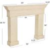 imageCreative CoOp Monolith Decorative Fireplace Mantel AntiqueDistressed Cream