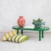 imageCreative CoOp Oval Firwood Lacquered Coffee Table Green
