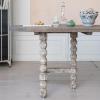 imageCreative CoOp Oval Pine Wood Dining Table Whitewashed