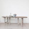 imageCreative CoOp Oval Pine Wood Dining Table Whitewashed