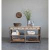imageCreative CoOp Reclaimed Wood Console Table with 4 Drawers 4 Storage Sections Natural Sideboard