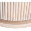 imageCreative CoOp Round Mango Wood Pedestal Coffee Table with Ribbed Base Stained BlackNatural