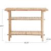 imageCreative CoOp Tall Bamboo Accent Table with 2 Shelves Natural
