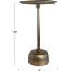 imageCreative CoOp Vintage Aluminum Side Table Antique Brass Finish