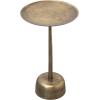 imageCreative CoOp Vintage Aluminum Side Table Antique Brass Finish