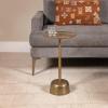 imageCreative CoOp Vintage Aluminum Side Table Antique Brass Finish