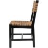 imageCreative CoOp Willowbrook Solid Wood and Natural Woven Seagrass Rope Dining ChairBlack Stained