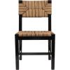 imageCreative CoOp Willowbrook Solid Wood and Natural Woven Seagrass Rope Dining ChairBlack Stained