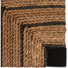 imageCreative CoOp Willowbrook Solid Wood and Natural Woven Seagrass Rope Dining ChairBlack Stained