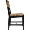 imageCreative CoOp Willowbrook Solid Wood and Natural Woven Seagrass Rope Dining ChairBlack Stained