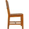 imageCreative CoOp Willowbrook Solid Wood and Natural Woven Seagrass Rope Dining ChairLight Brown Stained