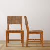 imageCreative CoOp Willowbrook Solid Wood and Natural Woven Seagrass Rope Dining ChairLight Brown Stained