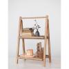imageCreative CoOp 2Tier Wood Folding Stand and Storage Natural