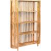 imageCreative CoOp Mango Wood Slatted 4 Shelves Bookcase NaturalNatural