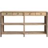 imageCreative CoOp Reclaimed Wood Console Table with 4 Drawers 4 Storage Sections Natural Sideboard
