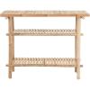 imageCreative CoOp Tall Bamboo Accent Table with 2 Shelves Natural