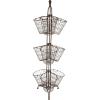 imageCreative CoOp Tall Metal Stand with 9 Wire Basket Rust